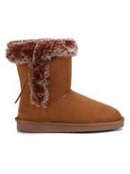 ISLAND BOOT Kozaki zimowe "Christy" w kolorze jasnobrązowym rozmiar: 40. Brązowe kozaki Island Boot, na zimę, z materiału, bez obcasa, bez zapięcia. Za 165.99 zł.