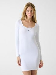 Guess Jeans Sukienka codzienna 179918 Biały Classic Fit. Białe sukienki Guess Jeans, na co dzień, xl, z aplikacjami, z jeansu, bez kołnierzyka, bez ramiączek, proste. Za 349.00 zł.