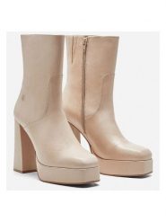 Herrlicher Skórzane botki "Roma" w kolorze beżowym rozmiar: 41. Brązowe botki Herrlicher, bez wzorów, z materiału, bez obcasa, bez zapięcia. Za 299.37 zł.