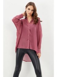 Milan Kiss Koszula - Comfort fit - w kolorze szaroróżowym rozmiar: L. Różowe koszule Milan Kiss, l, bez wzorów, z asymetrycznym kołnierzem, bez ramiączek. Za 123.25 zł.