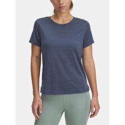 Koszulka Damska Sportowa Under Armour Launch Shortsleeve. Szare koszulki sportowe Under Armour, bez wzorów, bez ramiączek, do biegania. Za 109.99 zł.