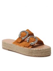 DeeZee Espadryle JSZ5874-6 Brązowy. Brązowe espadryle DeeZee, bez wzorów, z materiału, bez obcasa, bez zapięcia. Za 119.99 zł.