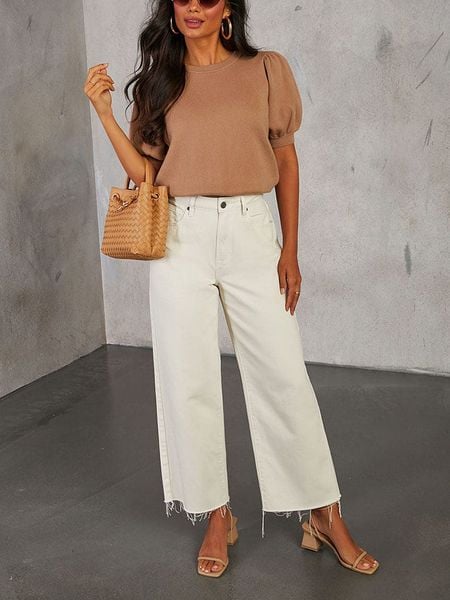 LA Angels Sweter w kolorze beżowym rozmiar: M. Brązowe swetry LA Angels, m, bez wzorów, bez ramiączek. Za 134.95 zł.