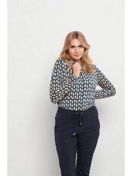 &Co Woman Bluzka "Lotte" w kolorze granatowo-kremowym rozmiar: XS. Białe bluzki &Co Woman, xs, bez wzorów, bez kołnierzyka, bez ramiączek. Za 165.45 zł.
