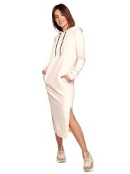 Be Wear Sukienka w kolorze kremowym rozmiar: S. Brązowe sukienki Be Wear, s, bez wzorów, bez kołnierzyka, bez ramiączek, midi. Za 179.64 zł.