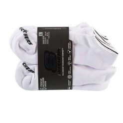 Skarpetki sportowe dla dorosłych 6pk Unisex 1/2 Terry Crew. Białe skarpety Skechers, bez wzorów, z bawełny. Za 59.99 zł.