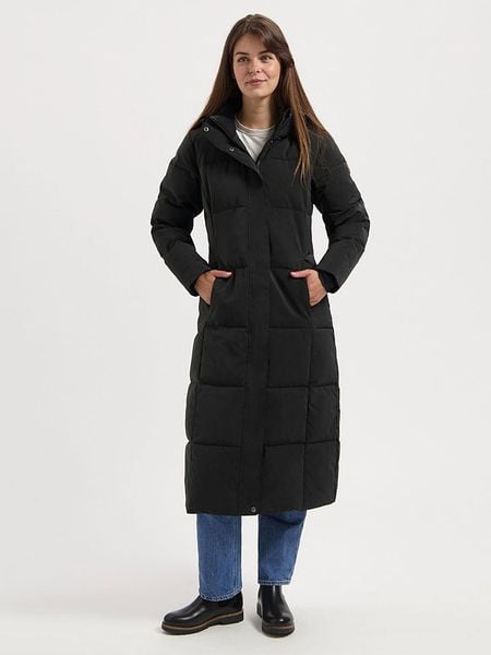 TRAVELIN' Płaszcz zimowy w kolorze czarnym rozmiar: M. Czarne płaszcze Travelin', na zimę, m, bez wzorów, z puchu, bez kaptura. Za 491.99 zł.