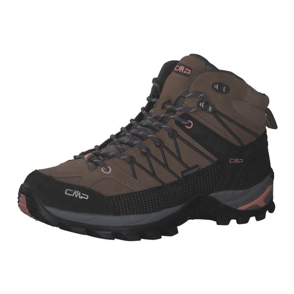 Damskie buty trekkingowe CMP Rigel Waterproof. Brązowe trekkingi CMP, z materiału. W wyprzedaży za 399.99 zł.