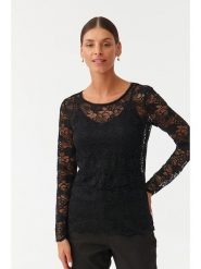 TATUUM Bluzka w kolorze czarnym rozmiar: XL. Czarne bluzki Tatuum, xl, bez wzorów, z koronki, bez kołnierzyka, bez ramiączek. Za 100.95 zł.