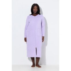 Damskie Szlafrok dwukierunkowy zamek błyskawiczny frotte miękki w dotyku. Niebieskie szlafroki Ulla Popken, l, bez wzorów, z bawełny, plus size, bez ramiączek, bez kaptura. Za 239.99 zł.