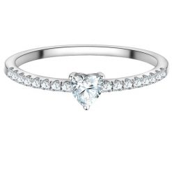 Trilani Pierscionek Serce z Srebra Sterling w srebrze z Cyrkonia Pierścionki 1 ct Damski. Białe pierścionki Trilani, z cyrkonią, srebrne. Za 169.99 zł.