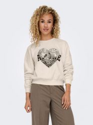ONLY Bluza w kolorze beżowym rozmiar: M. Brązowe bluzy Only, m, bez wzorów, bez kaptura. Za 116.95 zł.