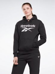 Reebok Bluza Identity Big Logo H54748 Czarny Loose Fit. Czarne bluzy Reebok, s, bez wzorów, z bawełny, bez kaptura. Za 129.99 zł.