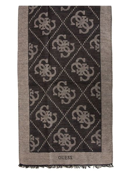 Guess Szal w kolorze brązowym - 180 x 53 cm rozmiar: onesize. Brązowe szaliki Guess, z aplikacjami, z materiału. Za 209.95 zł.