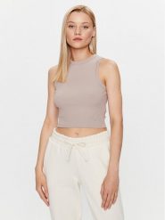 Guess Top Edie V3GP19 K8RT2 Beżowy Slim Fit. Brązowe topy Guess, xxs, z aplikacjami, z wiskozy, bez kołnierzyka, bez ramiączek. Za 129.99 zł.