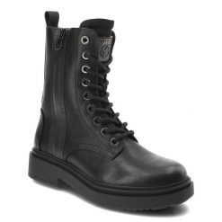 Czarne Botki Jeep Stylowe Obuwie Damskie. Czarne botki Jeep, bez wzorów, z gumy, bez obcasa, bez zapięcia. Za 365.99 zł.