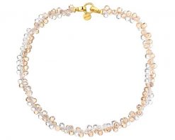 Naszyjnik z mosiądzu pozłacany ze szklanymi detalami. Naszyjniki Artelioni, pozłacane. Za 289.00 zł.