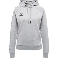 Damska bawełniana bluza z kapturem Hummel Move Grid. Szare bluzy Hummel, s, bez wzorów, z bawełny, z kapturem. Za 247.50 zł.