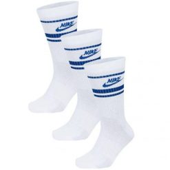 Skarpety Unisex Dla Dorosłych Sportswear Essential DriFIT Everyday Crew (zestaw. Białe skarpety Nike, bez wzorów. Za 119.99 zł.