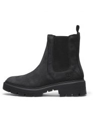 Timberland Skórzane sztyblety "Cortina Valley" w kolorze czarnym rozmiar: 41. Czarne botki Timberland, bez wzorów, bez obcasa, bez zapięcia. Za 673.64 zł.