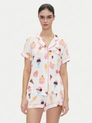 Kate Spade Piżama KSI12746 Biały Regular Fit. Białe piżamy Kate Spade, bez wzorów, bez ramiączek. Za 289.99 zł.