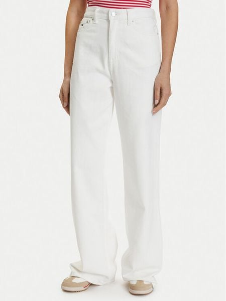 Tommy Jeans Jeansy DW0DW22648 Biały Straight Leg. Białe jeansy Tommy Jeans, bez wzorów. Za 253.99 zł.