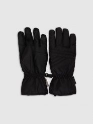 4F Rękawiczki narciarskie Thinsulate membrana 5000 damskie - czarne M. Czarne rękawiczki 4f, bez wzorów, z materiału. Za 149.99 zł.