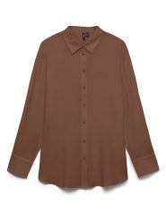 Vero Moda Koszula w kolorze jasnobrązowym rozmiar: XL. Brązowe koszule Vero Moda, xl, bez wzorów, bez kołnierzyka, bez ramiączek. Za 134.95 zł.