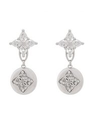 Guess Kolczyki JUBE06 470JW Srebrny. Szare kolczyki Guess, srebrne. Za 279.99 zł.
