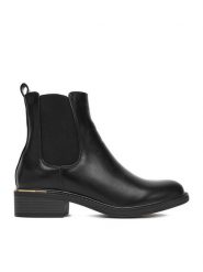 DeeZee Botki 8326 Czarny. Czarne botki DeeZee, bez wzorów, z materiału, bez obcasa, na płaskiej podeszwie, bez zapięcia. Za 199.99 zł.