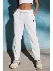U.S. Polo Assn. Spodnie materiałowe w kolorze białym rozmiar: L. Białe spodnie materiałowe U.S. Polo Assn., na co dzień, l, bez wzorów, z bawełny. Za 170.87 zł.