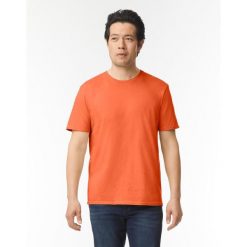 Koszulka Softstyle Dla Dorosłych Unisex. Białe bluzki GILDAN, m, bez wzorów, sportowe, bez kołnierzyka, bez ramiączek. Za 25.99 zł.