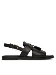 Lasocki Sandały CEO-EST-HELENA-08 Czarny. Czarne sandały Lasocki, bez wzorów, ze skóry, bez obcasa, na płaskiej podeszwie, bez zapięcia. Za 159.99 zł.