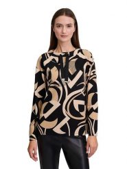 Betty Barclay Bluza w kolorze czarno-beżowym rozmiar: 38. Brązowe bluzy Betty Barclay, bez wzorów, bez kaptura. Za 131.12 zł.
