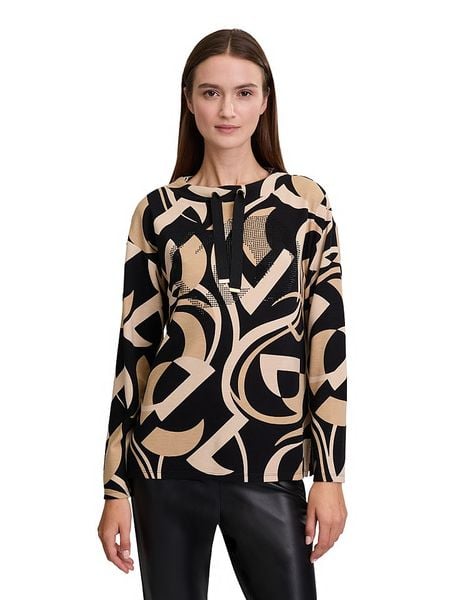 Betty Barclay Bluza w kolorze czarno-beżowym rozmiar: 38. Brązowe bluzy Betty Barclay, bez wzorów, bez kaptura. Za 131.12 zł.
