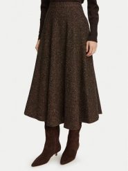 Luisa Spagnoli Spódnica trapezowa Frazione 543515 Brązowy ciemny A-Line Fit. Brązowe spódnice LUISA SPAGNOLI, m, bez wzorów, trapezowe. Za 1,539.00 zł.