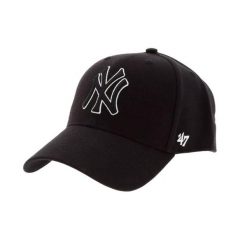Czapka z daszkiem - New York Yankees Czapka regulowana. Czarne czapki 47 Brand, bez wzorów, sportowe. Za 186.50 zł.