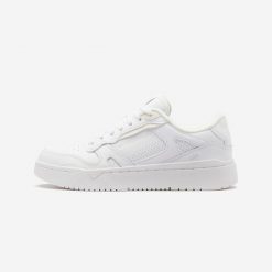 Buty sportowe damskie CJ80. Białe obuwie sportowe DECATHLON, z gumy, bez zapięcia, trekkingowe. Za 199.99 zł.