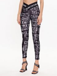 Versace Jeans Couture Legginsy 74HAC113 Czarny Regular Fit. Czarne legginsy Versace Jeans Couture, bez wzorów, z jeansu. Za 309.99 zł.