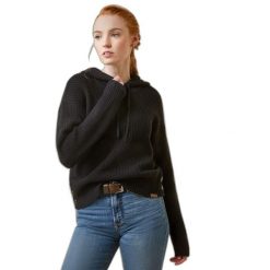 Bluza z kapturem damska Ariat Los Altos. Czarne bluzy Ariat, na jesień, xl, bez wzorów, z wełny, z kapturem. Za 506.00 zł.