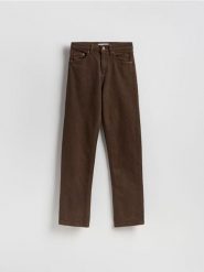 Jeansy straight leg - dark grey jeans. Szare jeansy Reserved, bez wzorów. Za 129.99 zł.