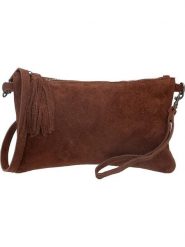 Charm Skórzana torebka "Brixton" w kolorze brązowym - 24 x 15 x 2 cm rozmiar: onesize. Brązowe torby na ramię Charm, z aplikacjami, z materiału, na ramię, bez dodatków. Za 135.49 zł.