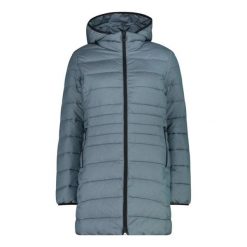Cmp Parka Damski Zip z Kapturem z poliamidu i poliestru – L523 Cool Blue Mel. Niebieskie parki CMP, l, z materiału, z kapturem. Za 699.99 zł.