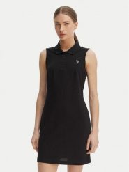 Guess Sukienka codzienna V6GK09 K3152 Czarny Regular Fit. Czarne sukienki Guess, na co dzień, s, z aplikacjami, bez kołnierzyka, bez ramiączek, proste. Za 294.99 zł.