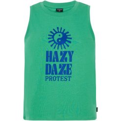Top bez rękawów damski PROTEST PRTMalang. Zielone koszulki sportowe Protest, bez wzorów, bez ramiączek. Za 119.99 zł.