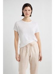 Josephine & Co Koszulka "Joan" w kolorze białym rozmiar: L. Białe bluzki Josephine & Co, l, bez wzorów, ze lnu, bez kołnierzyka, bez ramiączek. Za 95.99 zł.