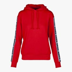 Bluza damska DIADORA L. HOODIE TROFEO. Czerwone bluzy Diadora, l, bez wzorów, z bawełny, z kapturem. Za 89.99 zł.