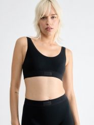 Sloggi Top "Double Comfort" w kolorze czarnym rozmiar: 36. Czarne topy Sloggi, bez wzorów, bez kołnierzyka, bez ramiączek. Za 43.95 zł.