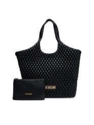 LOVE MOSCHINO Torebka JC4292PP0PK1200A Czarny. Czarne shopper Love Moschino, bez wzorów, ze skóry, bez dodatków. Za 1,829.00 zł.