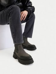 G-Star Raw Sztyblety CEO-WI16-525-05 Szary. Szare botki G-Star, bez wzorów, ze skóry, bez obcasa, na płaskiej podeszwie, bez zapięcia. Za 439.99 zł.